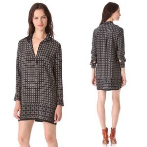 Vince Dresses - VINCE SILK BLACK BORDER PRINT SHIFT DRESS SZ 8 Vince Dresses - VINCE SILK BLACK BORDER PRINT SHIFT DRESS SZ 8